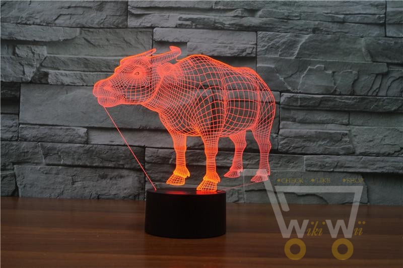 LED COW LAMP- 7 COLORS CHANGEABLE - WikiWii