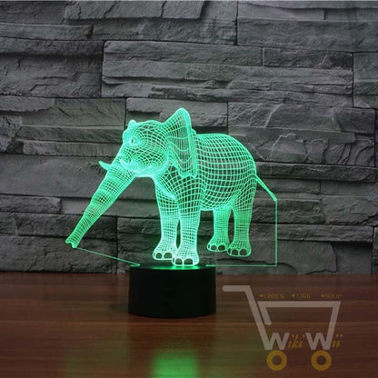 LED Cute Elephant - 7 COLORS CHANGEABLE - WikiWii