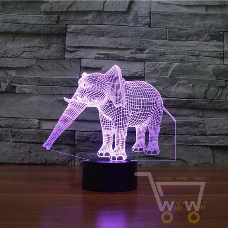 LED Cute Elephant - 7 COLORS CHANGEABLE - WikiWii