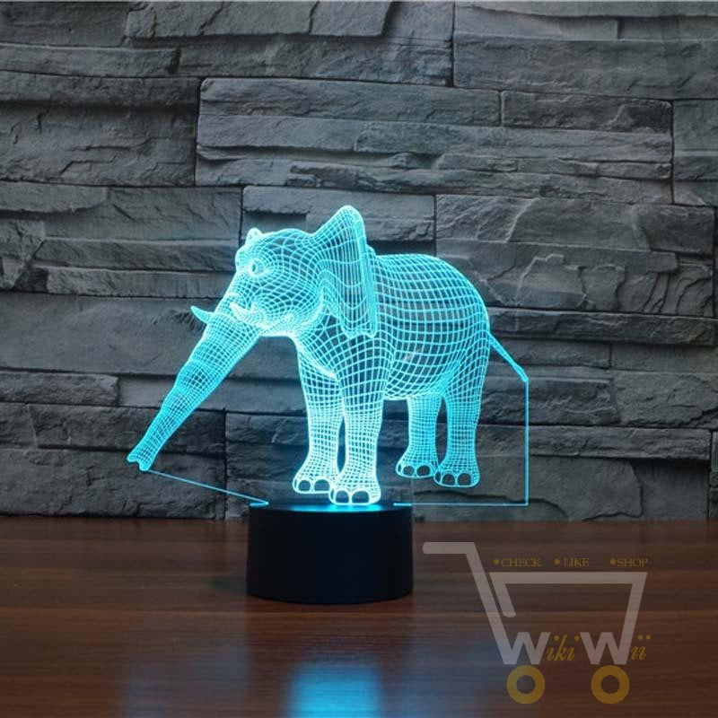 LED Cute Elephant - 7 COLORS CHANGEABLE - WikiWii