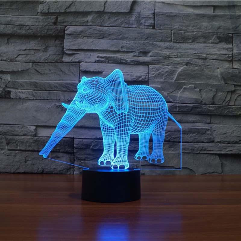 LED Cute Elephant - 7 COLORS CHANGEABLE - WikiWii