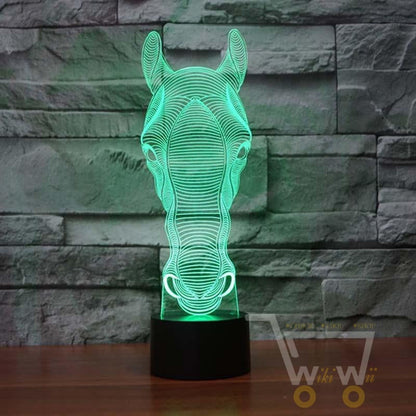 LED Cute Horse Face LAMP- 7 COLORS CHANGEABLE - WikiWii