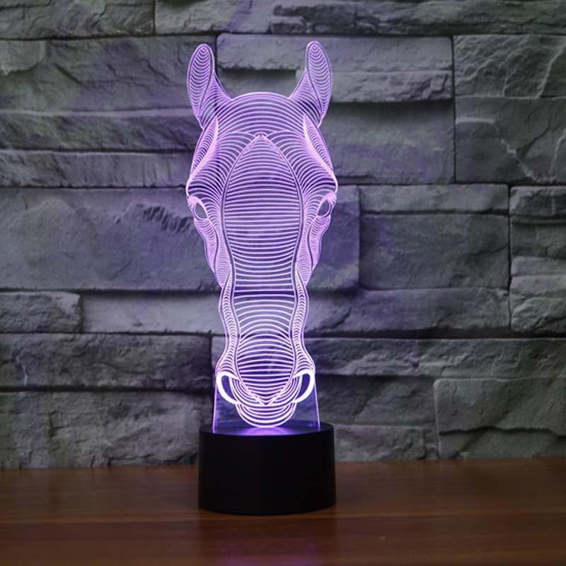 LED Cute Horse Face LAMP- 7 COLORS CHANGEABLE - WikiWii