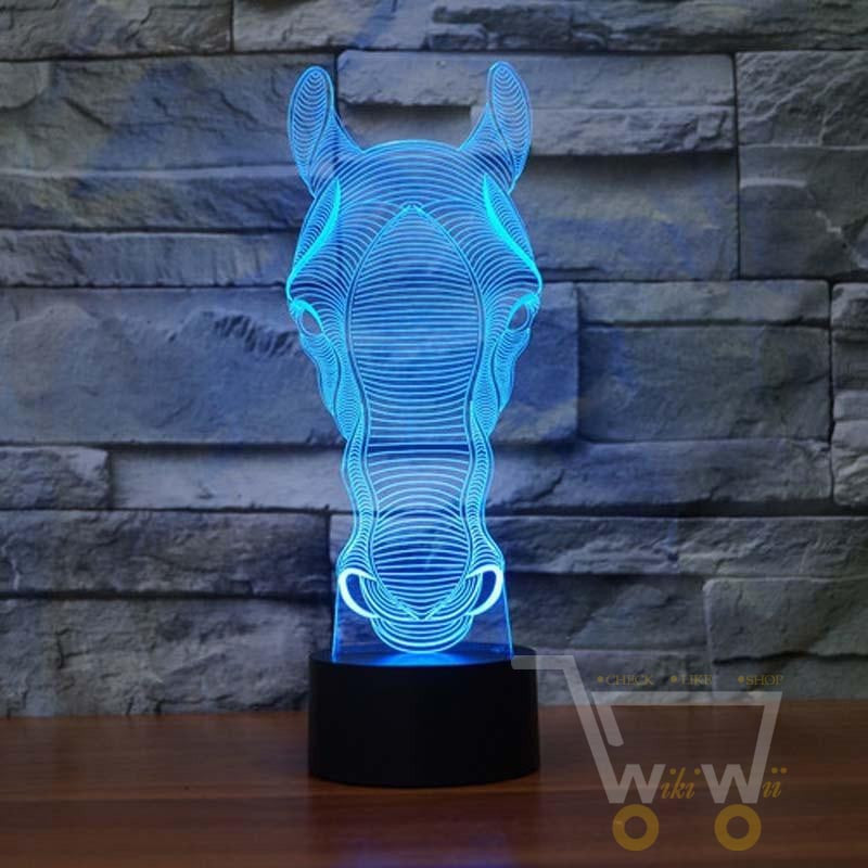 LED Cute Horse Face LAMP- 7 COLORS CHANGEABLE - WikiWii