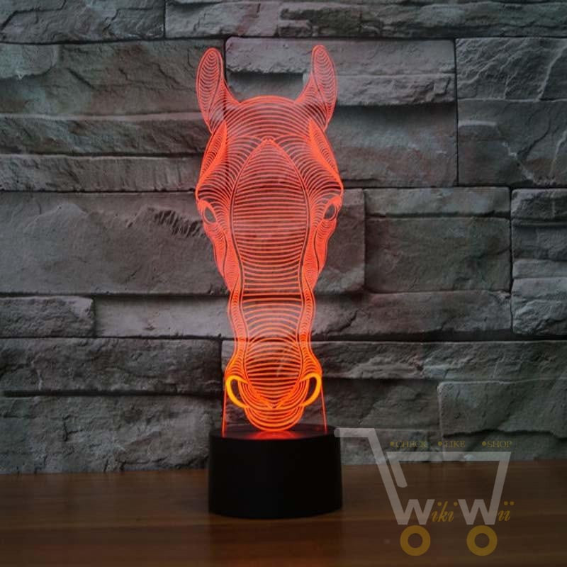 LED Cute Horse Face LAMP- 7 COLORS CHANGEABLE - WikiWii