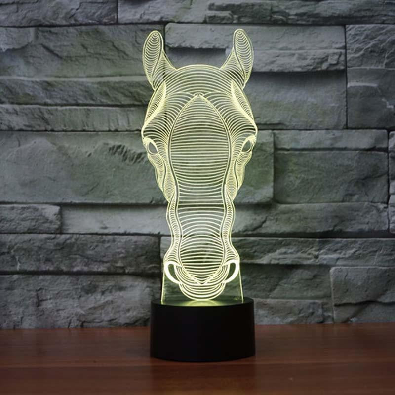 LED Cute Horse Face LAMP- 7 COLORS CHANGEABLE - WikiWii