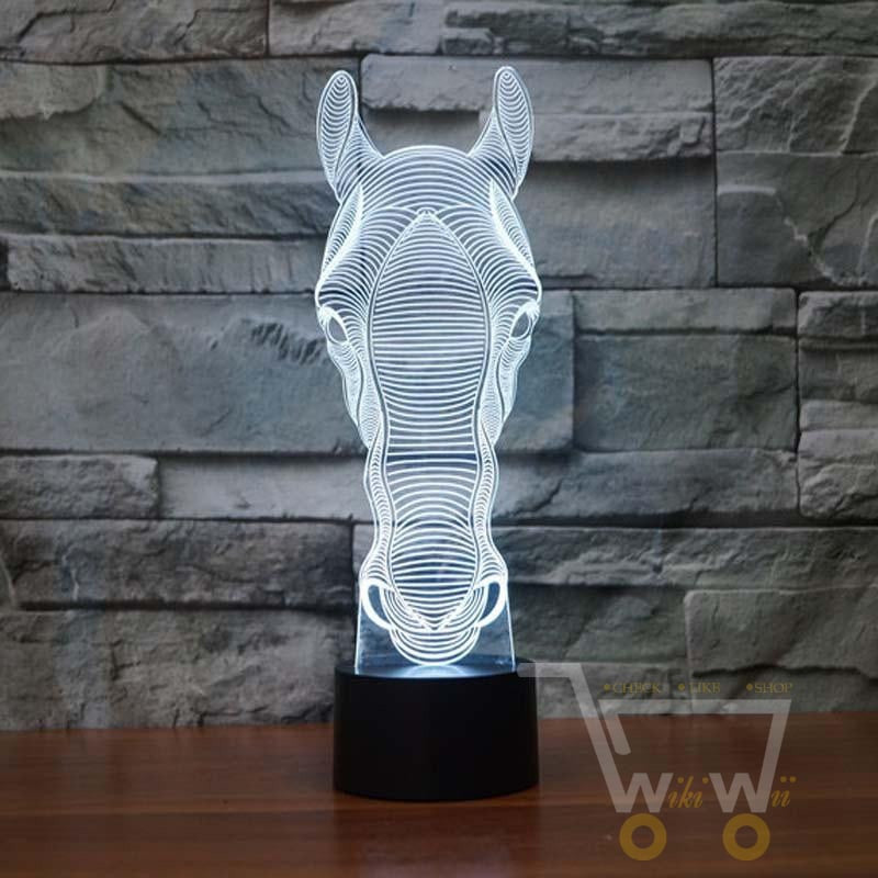 LED Cute Horse Face LAMP- 7 COLORS CHANGEABLE - WikiWii