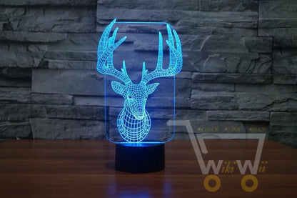 LED Deer's Head LAMP- 7 COLORS CHANGEABLE - WikiWii