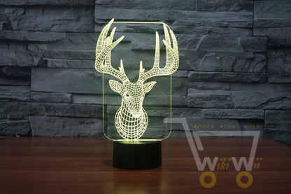 LED Deer's Head LAMP- 7 COLORS CHANGEABLE - WikiWii