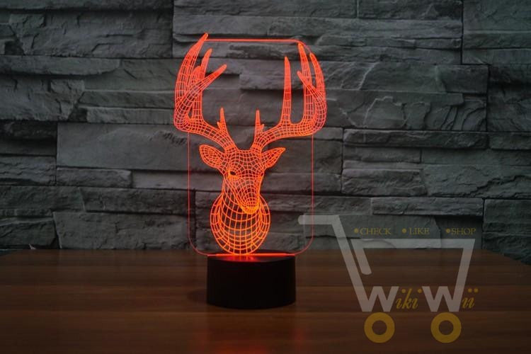 LED Deer's Head LAMP- 7 COLORS CHANGEABLE - WikiWii