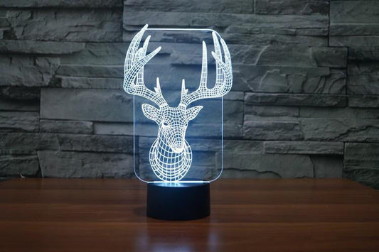 LED Deer's Head LAMP- 7 COLORS CHANGEABLE - WikiWii