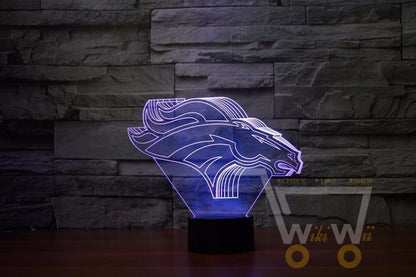 LED Denver Broncos Budweiser LAMP- 7 COLORS CHANGEABLE - WikiWii