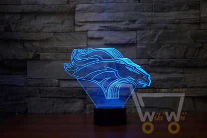 LED Denver Broncos Budweiser LAMP- 7 COLORS CHANGEABLE - WikiWii