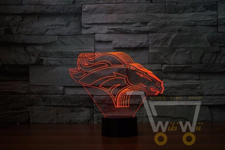 LED Denver Broncos Budweiser LAMP- 7 COLORS CHANGEABLE - WikiWii