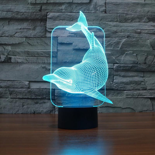 LED Dolphin LAMP- 7 COLORS CHANGEABLE - WikiWii