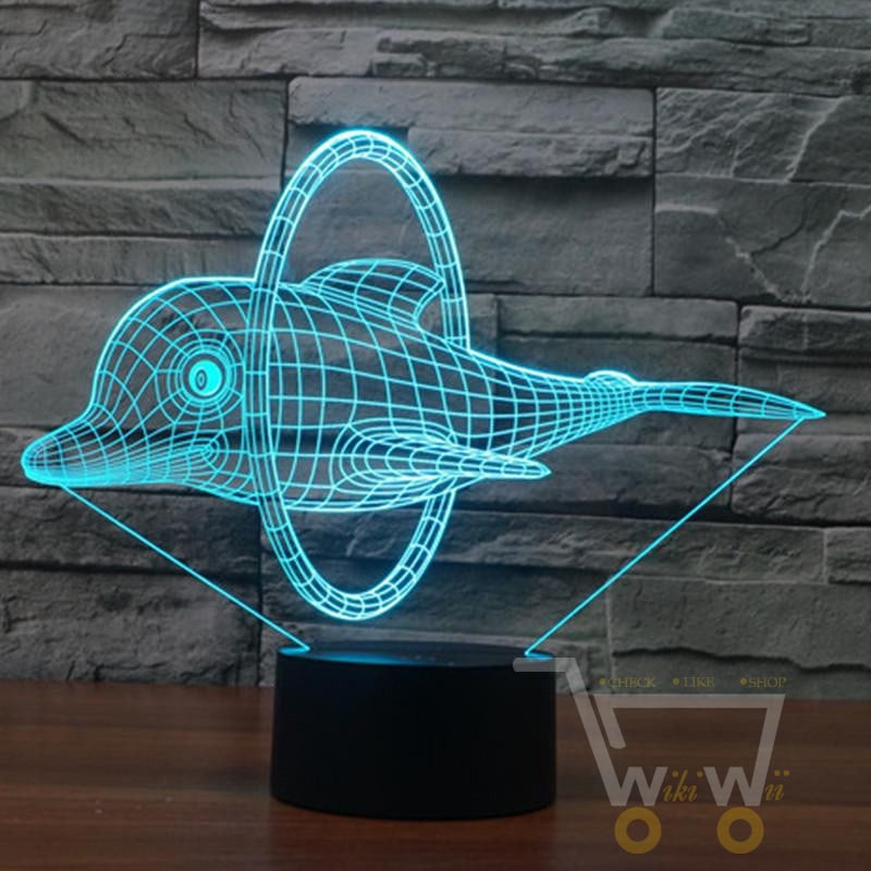 LED DOLPHIN SHAPE LAMP- 7 COLORS CHANGEABLE - WikiWii