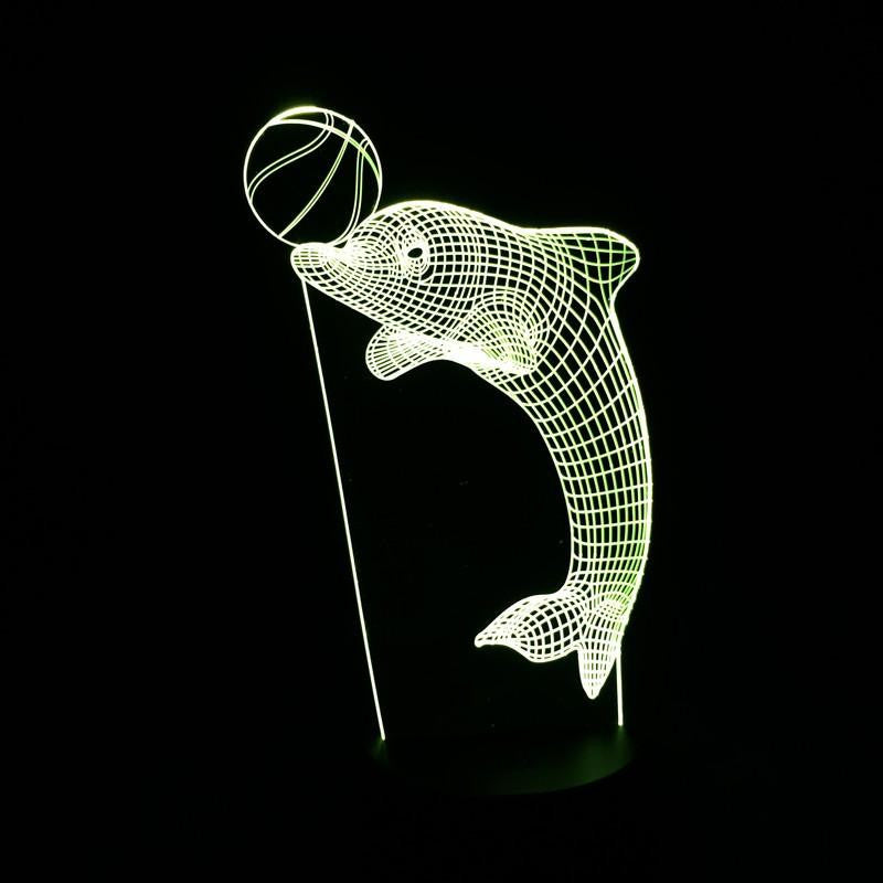 LED Dolphin with a Ball LAMP- 7 COLORS CHANGEABLE - WikiWii