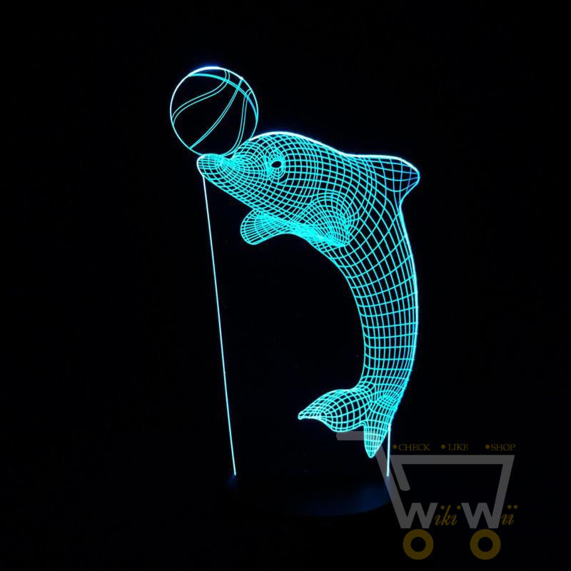 LED Dolphin with a Ball LAMP- 7 COLORS CHANGEABLE - WikiWii