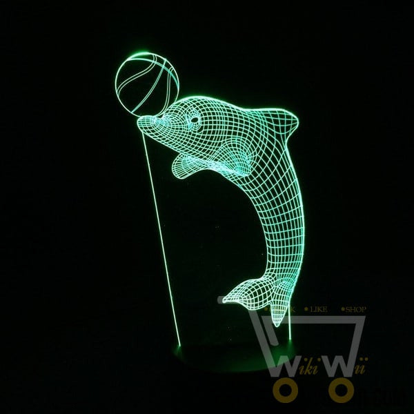 LED Dolphin with a Ball LAMP- 7 COLORS CHANGEABLE - WikiWii