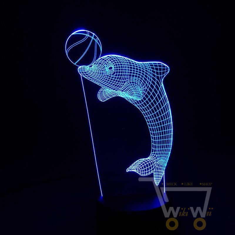 LED Dolphin with a Ball LAMP- 7 COLORS CHANGEABLE - WikiWii