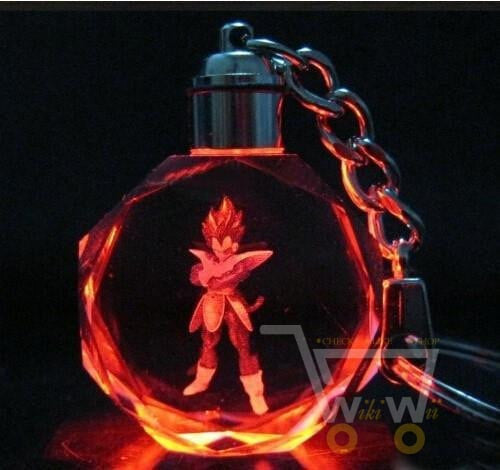 LED Dragon ball Super Saiyan Goku Crystal KeyChain - WikiWii