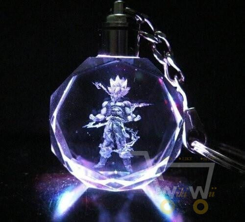 LED Dragon ball Super Saiyan Goku Crystal KeyChain - WikiWii