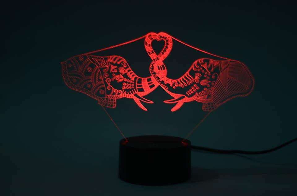 LED Elephant LAMP- 7 COLORS CHANGEABLE - WikiWii