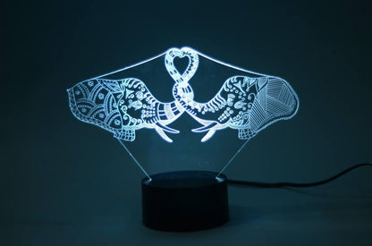 LED Elephant LAMP- 7 COLORS CHANGEABLE - WikiWii