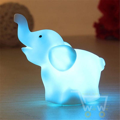 LED Elephant Night Light Lamp -7 colors changes - WikiWii