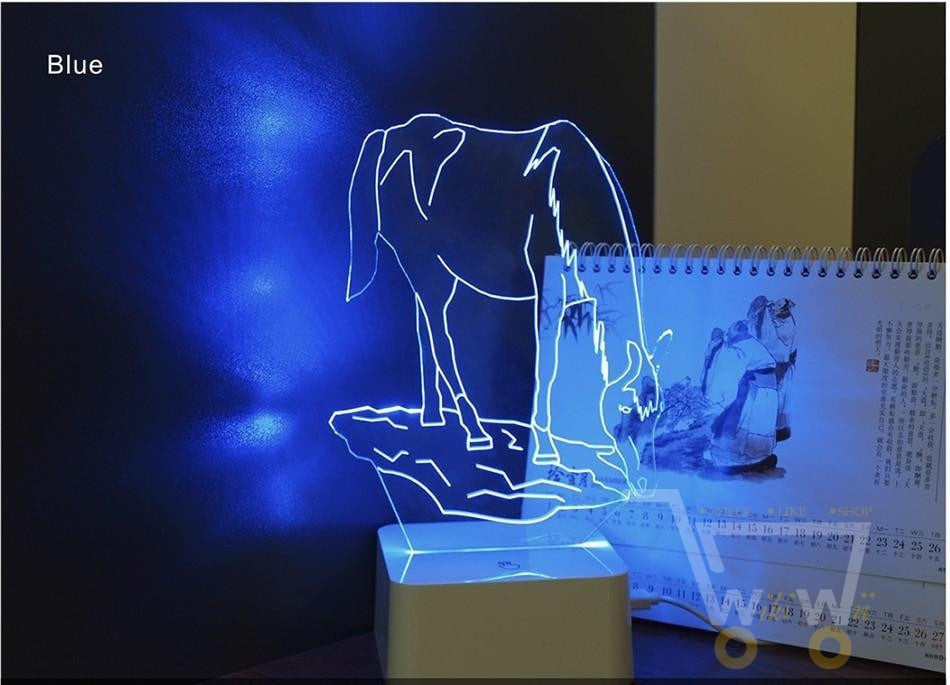 LED Horse LAMP- 7 Colors Changeable - WikiWii