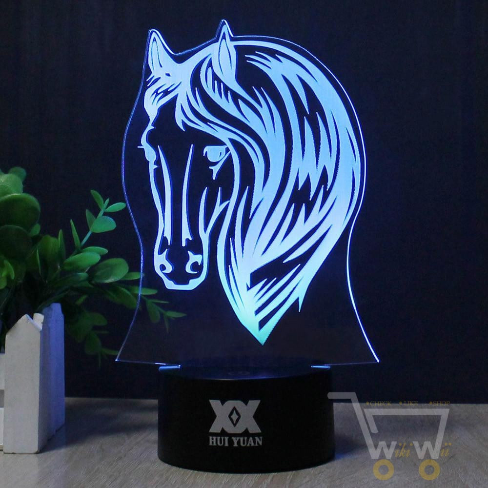 LED Horse Light Night Lamp -7 Colors Changing - WikiWii