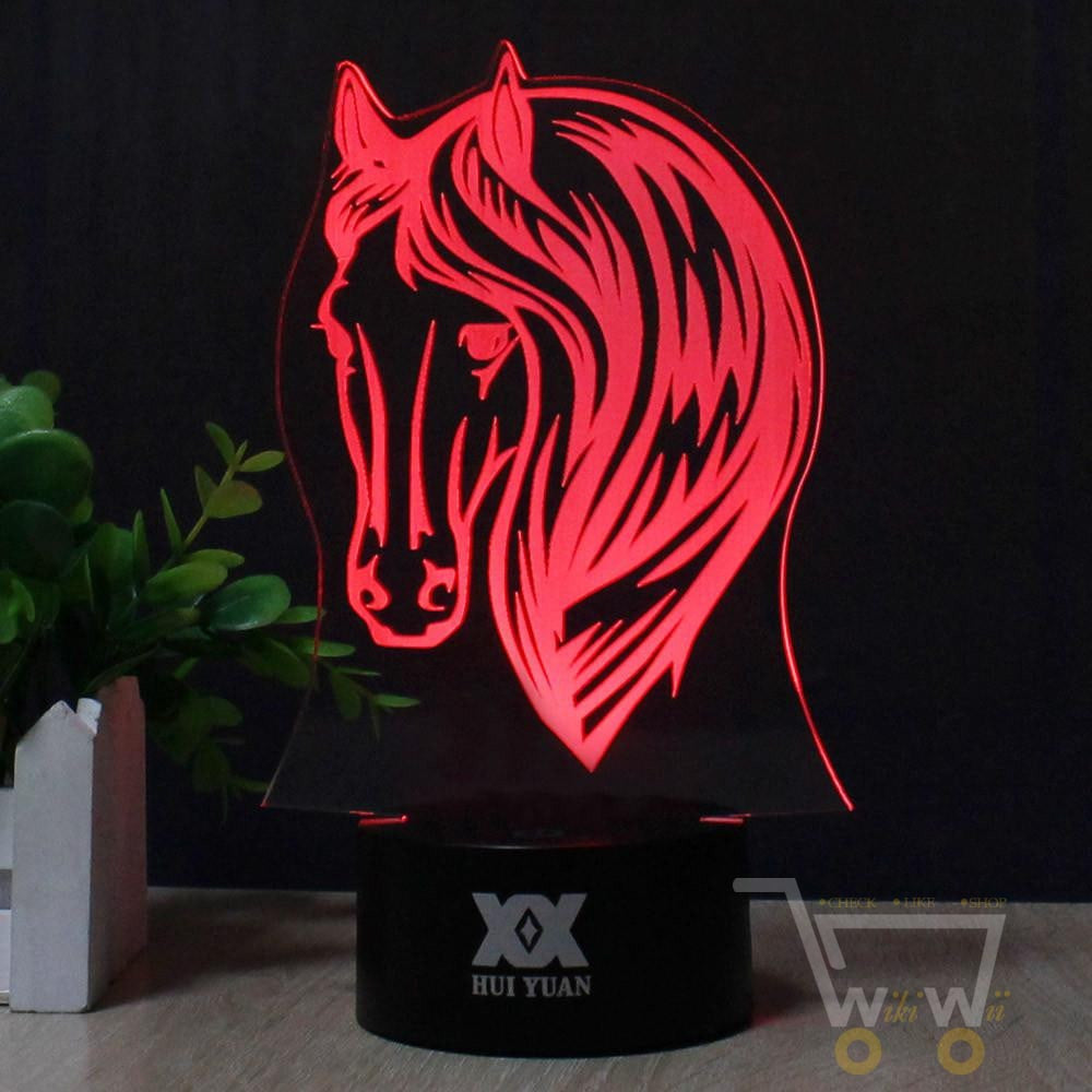 LED Horse Light Night Lamp -7 Colors Changing - WikiWii