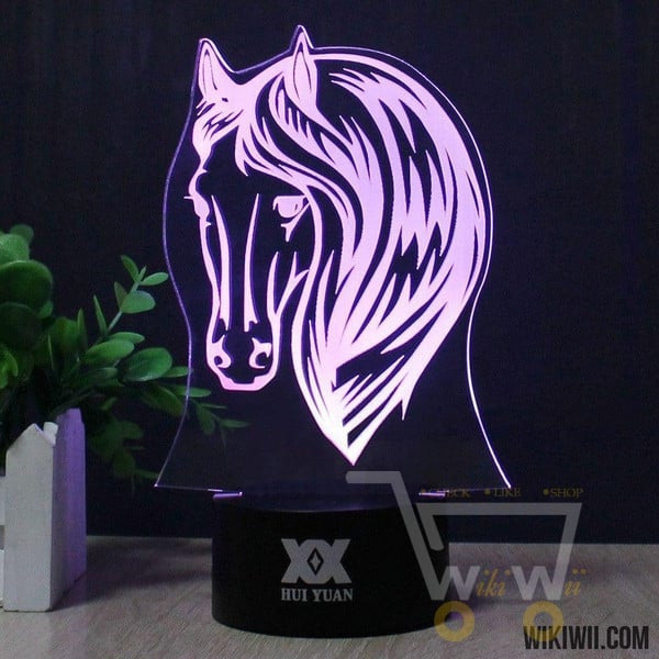 LED Horse Light Night Lamp -7 Colors Changing - WikiWii