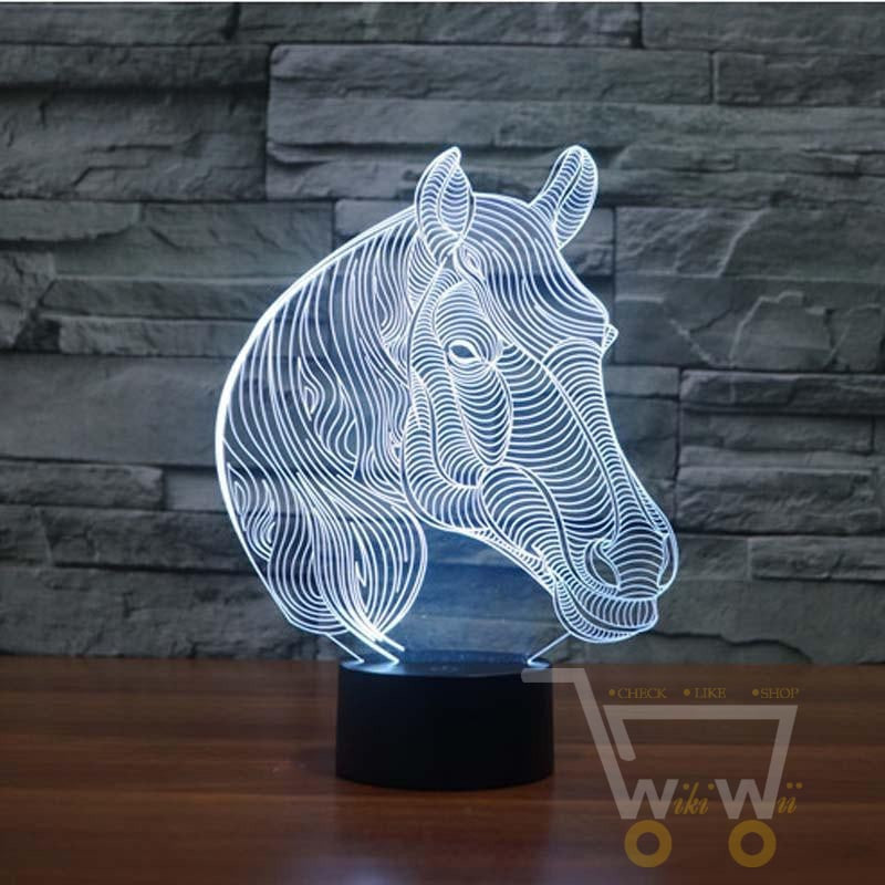 LED HORSE Table LAMP- 7 COLORS CHANGEABLE - WikiWii