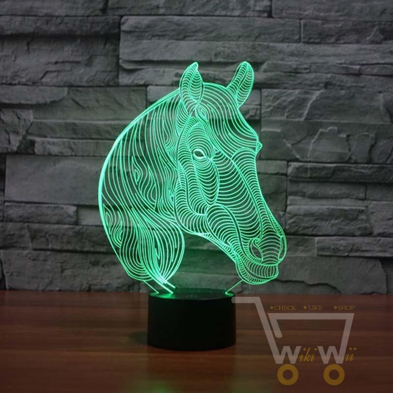 LED HORSE Table LAMP- 7 COLORS CHANGEABLE - WikiWii
