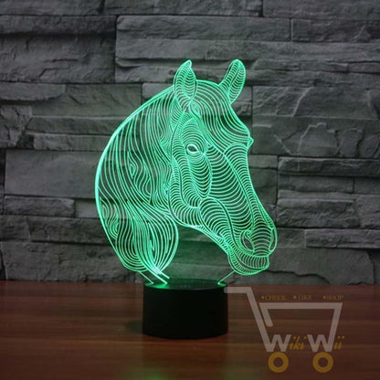 LED HORSE Table LAMP- 7 COLORS CHANGEABLE - WikiWii