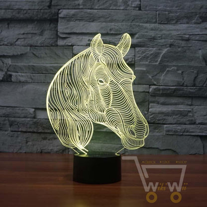 LED HORSE Table LAMP- 7 COLORS CHANGEABLE - WikiWii