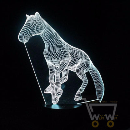 LED Illusion Cute Horse LAMP- 7 COLORS CHANGEABLE - WikiWii