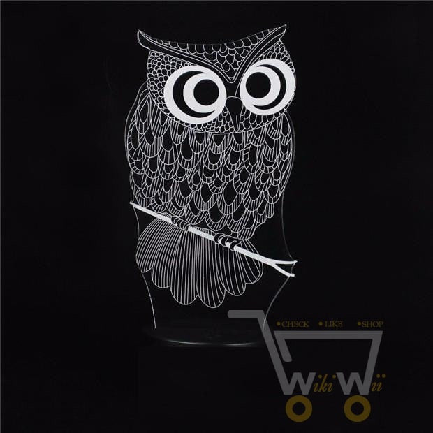 Led OWL LAMP- 7 COLORS CHANGEABLE - WikiWii