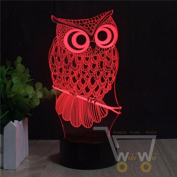 Led OWL LAMP- 7 COLORS CHANGEABLE - WikiWii