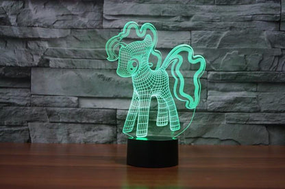 LED Pony LAMP- 7 COLORS CHANGEABLE - WikiWii