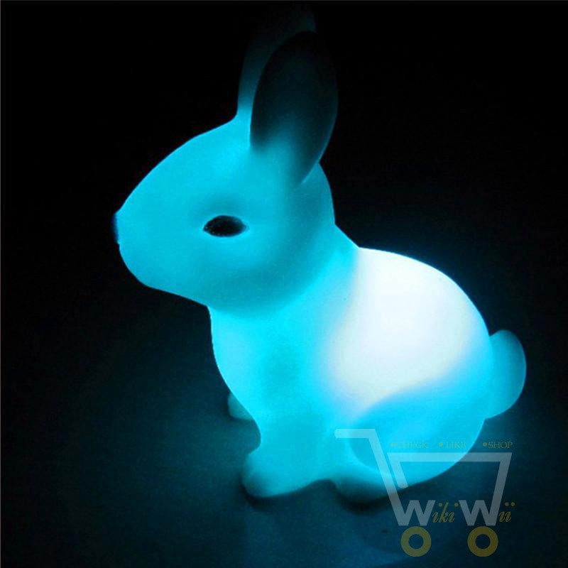 LED Rabbit Shape Night Light -Color Changing - WikiWii