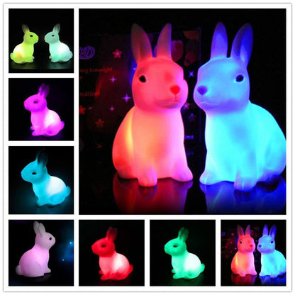 LED Rabbit Shape Night Light -Color Changing - WikiWii