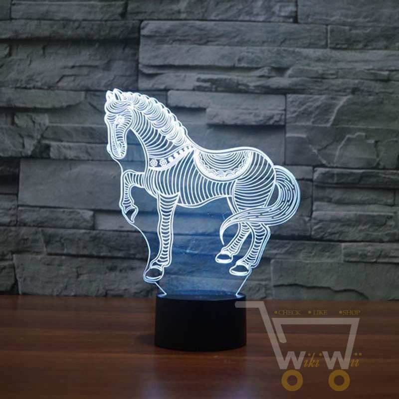 LED Running Horse LAMP- 7 COLORS CHANGEABLE - WikiWii