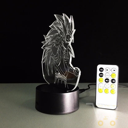 LED Saiyan Character LAMP- 7 COLORS CHANGEABLE (With Remote Control) - WikiWii