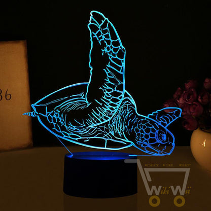 LED Sea Turtle Tortoise night lamp -7 colors changeable lamp - WikiWii