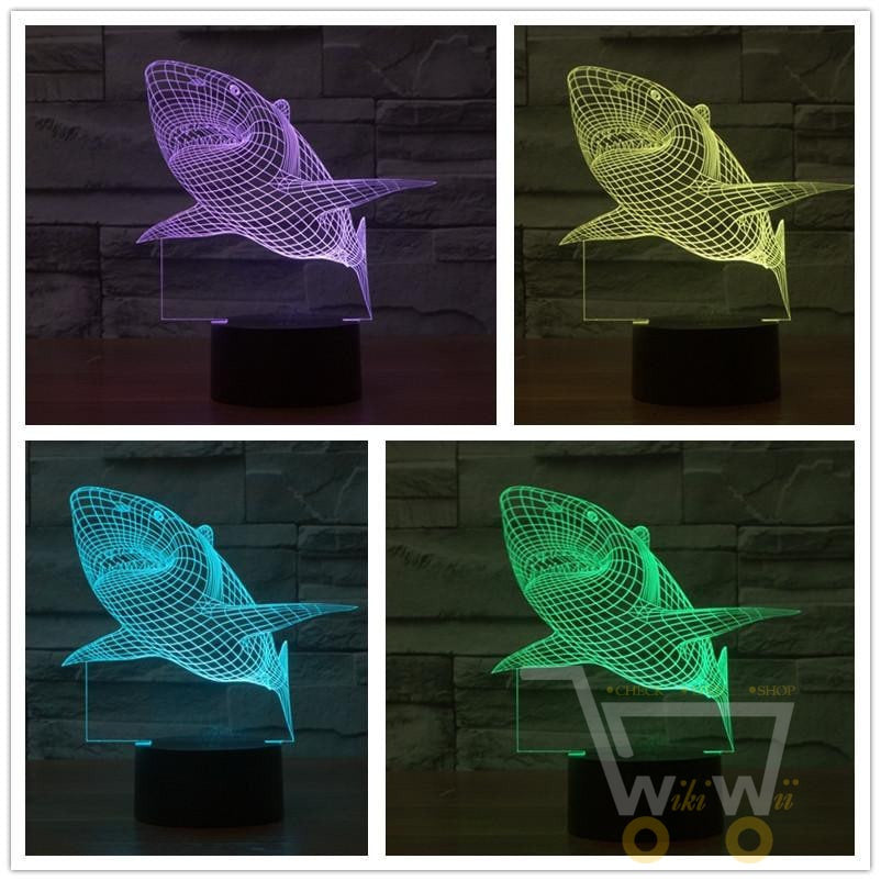 Led Shark lamp- 7 colors Changeable - WikiWii