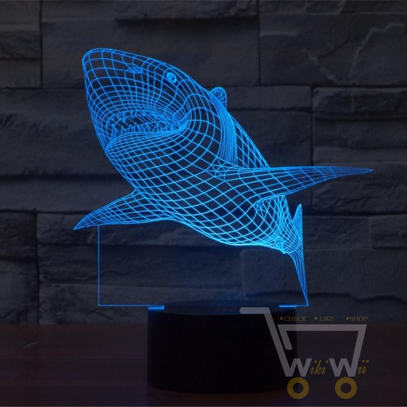 Led Shark lamp- 7 colors Changeable - WikiWii