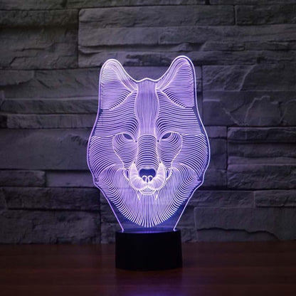 LED Wolf LAMP- 7 COLORS CHANGEABLE - WikiWii