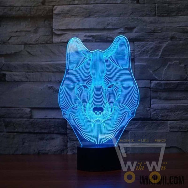 LED Wolf LAMP- 7 COLORS CHANGEABLE - WikiWii